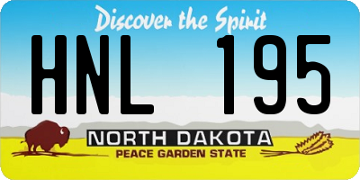 ND license plate HNL195