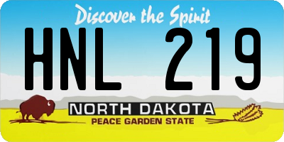ND license plate HNL219