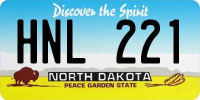 ND license plate HNL221