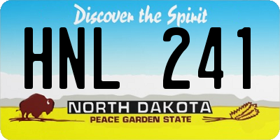 ND license plate HNL241