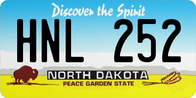 ND license plate HNL252
