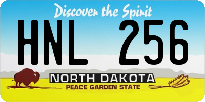ND license plate HNL256
