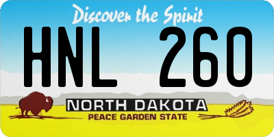 ND license plate HNL260