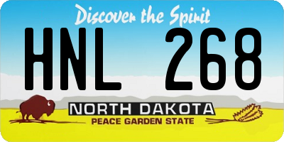 ND license plate HNL268