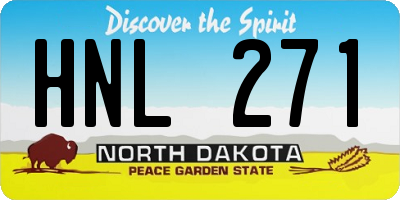 ND license plate HNL271