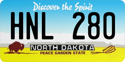 ND license plate HNL280