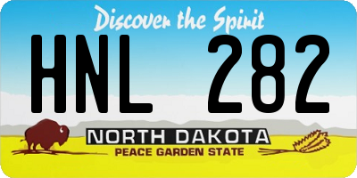 ND license plate HNL282