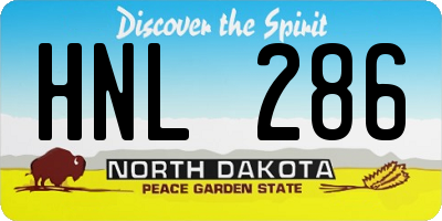 ND license plate HNL286