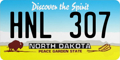 ND license plate HNL307