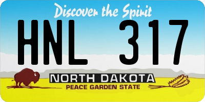 ND license plate HNL317