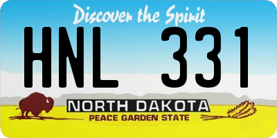 ND license plate HNL331