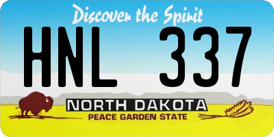 ND license plate HNL337
