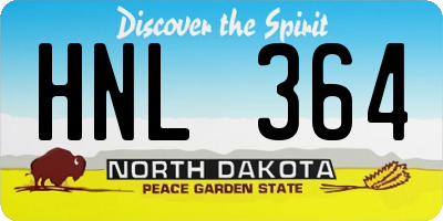 ND license plate HNL364