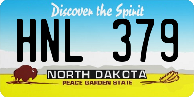 ND license plate HNL379