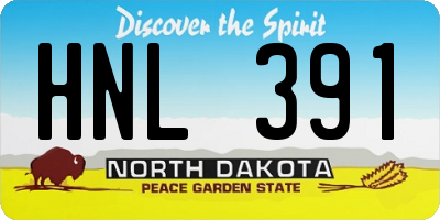ND license plate HNL391