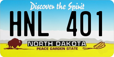 ND license plate HNL401