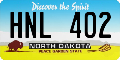 ND license plate HNL402