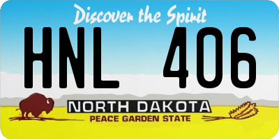 ND license plate HNL406