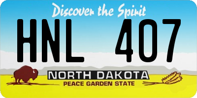 ND license plate HNL407