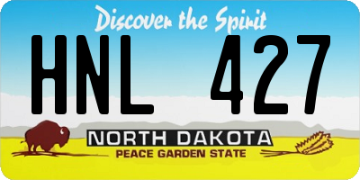 ND license plate HNL427