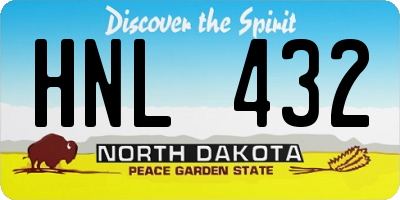 ND license plate HNL432