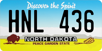 ND license plate HNL436