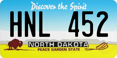 ND license plate HNL452