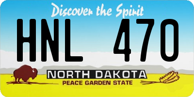 ND license plate HNL470