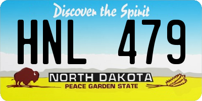 ND license plate HNL479