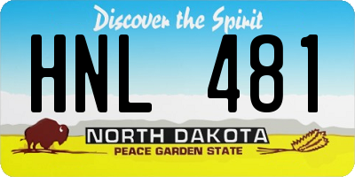 ND license plate HNL481