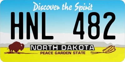 ND license plate HNL482