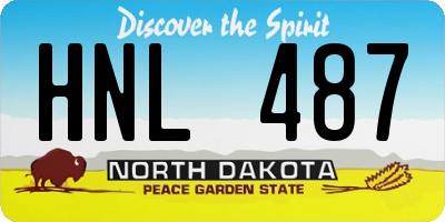 ND license plate HNL487