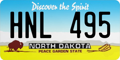 ND license plate HNL495