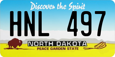 ND license plate HNL497
