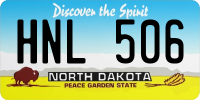 ND license plate HNL506