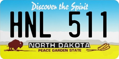 ND license plate HNL511