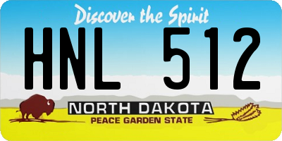 ND license plate HNL512