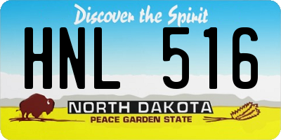 ND license plate HNL516