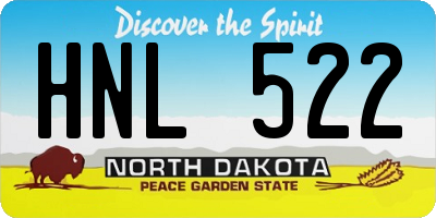 ND license plate HNL522