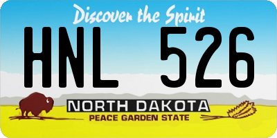 ND license plate HNL526
