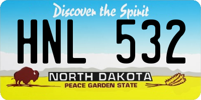 ND license plate HNL532