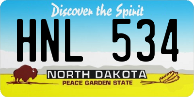 ND license plate HNL534
