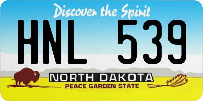 ND license plate HNL539