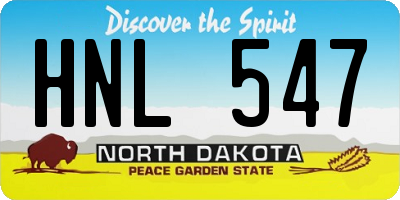 ND license plate HNL547