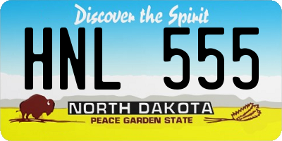 ND license plate HNL555