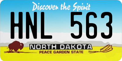 ND license plate HNL563