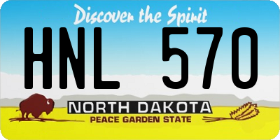 ND license plate HNL570