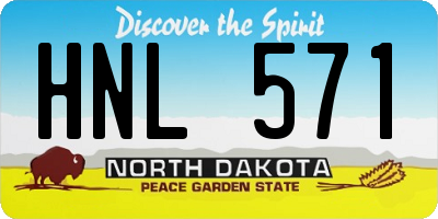 ND license plate HNL571