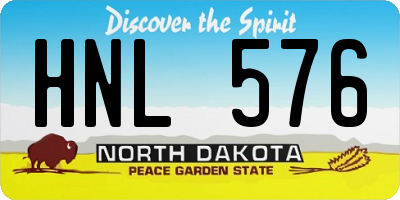 ND license plate HNL576