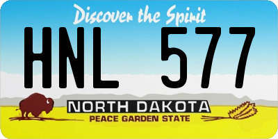 ND license plate HNL577